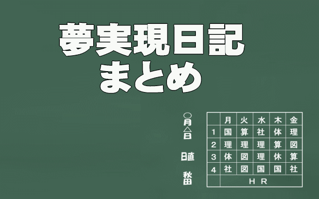 夢実現日記まとめイメージ画像