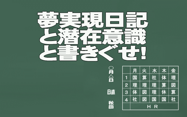 夢実現日記と潜在意識と書きぐせイメージ画像