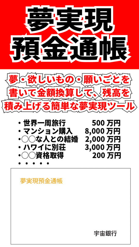 夢実現預金通帳TOPヘッダー画像