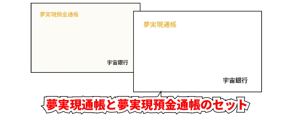 夢実現のための通帳セットイメージ画像