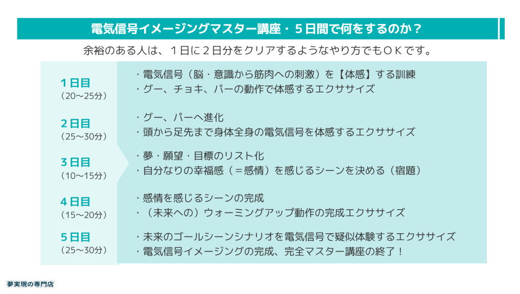 電気信号イメージング講座のカリキュラムイメージ画像